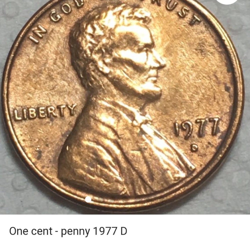 1977 d Lincoln Memorial one cent